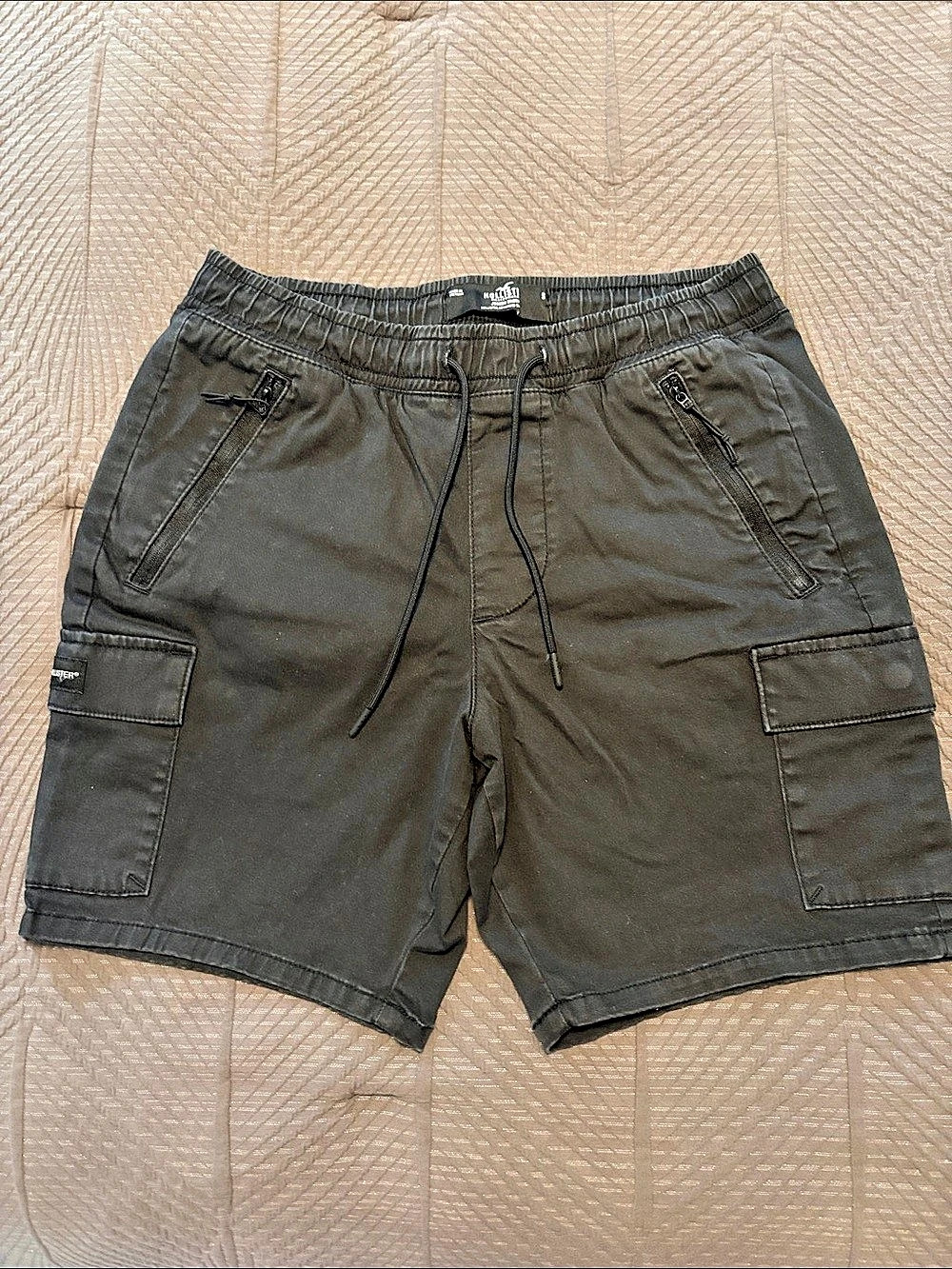 Hollister Advanced Stretch Jogger Short Cargo Shorts Green Small